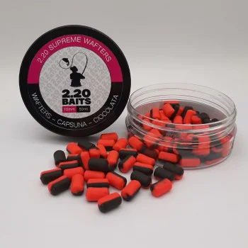 2.20 Baits Wafter Supreme Pink - Black 10 mm Strawberry & Chocolate 50 ml