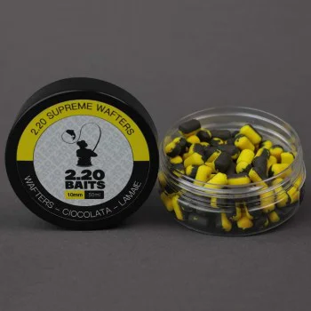 2.20 Baits Wafter Supreme Yellow - Black 10 mm Chocolate & Lemon 50 ml