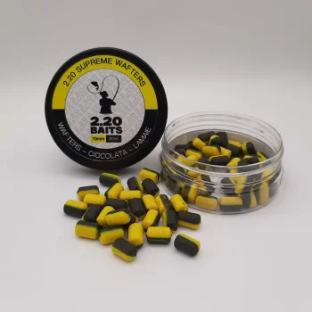 2.20 Baits Wafter Supreme Yellow - Black 10 mm Chocolate & Lemon 50 ml