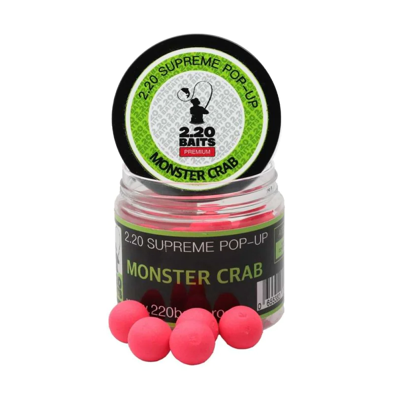 Плуващи топчета 2.20 Baits Pop-Up Supreme Pink 16 mm Monster Crab 100 ml