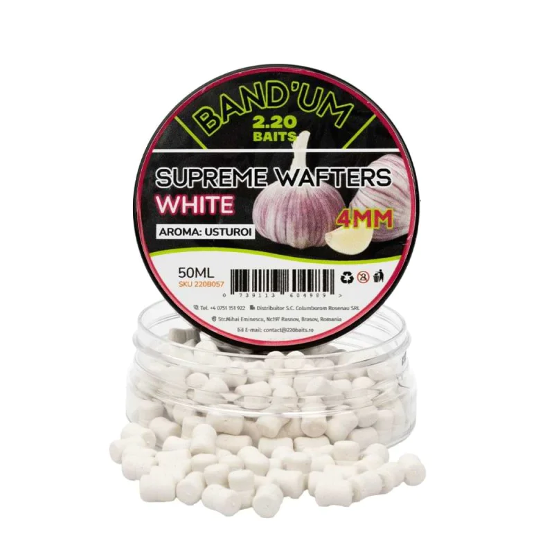 2.20 Baits Supreme Band'um Wafters White Garlic 4 mm 50 ml