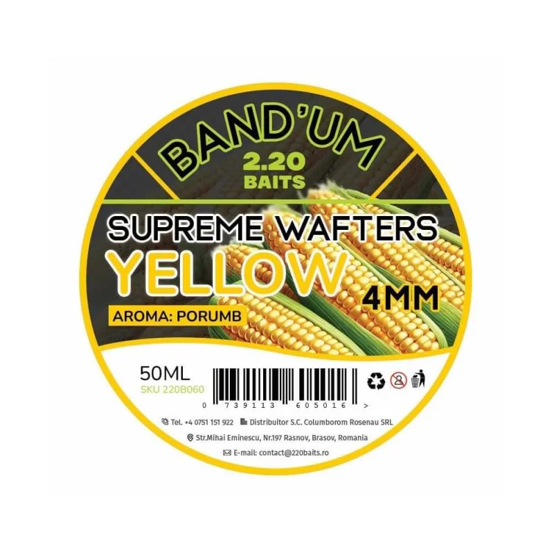 2.20 Baits Supreme Band'um Wafters Yellow Corn 4 mm 50 ml