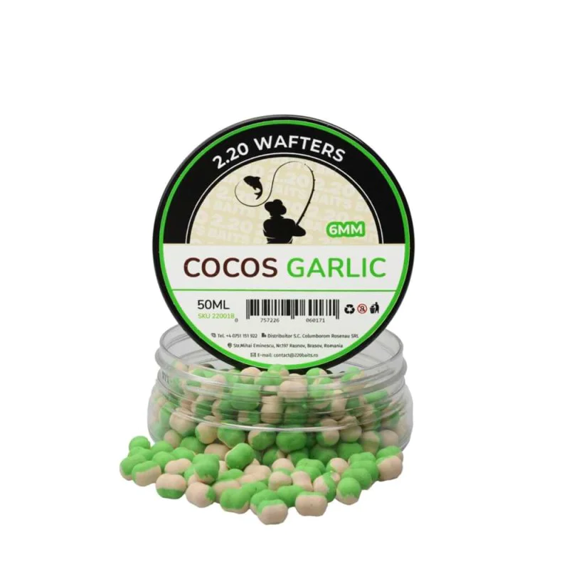 Критично балансирани дъмбели 2.20 Baits Wafter 6 mm Cocos - Garlic 50 ml