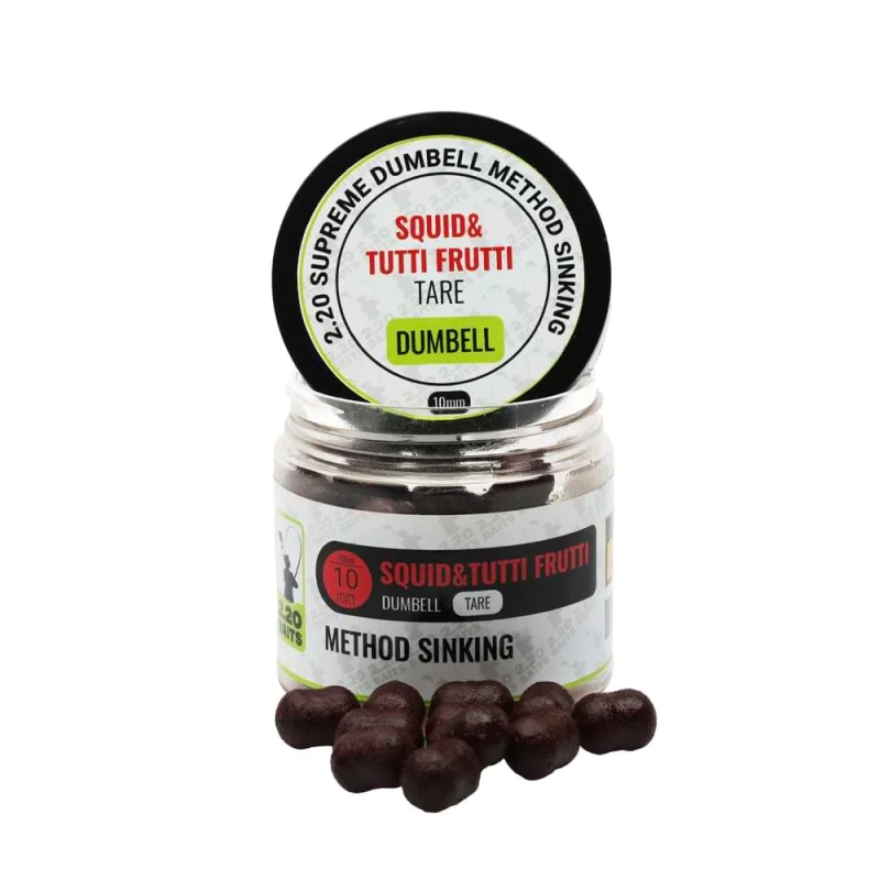 Дъмбели за стръв 2.20 Baits Supreme Method Sinking Dumbell Hard 10 mm Squid & Tutti Frutti 100 ml