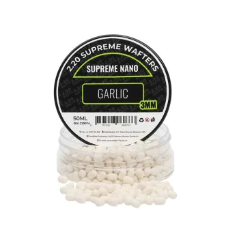 Критично балансирани дъмбели 2.20 Baits Supreme Nano Wafter White Garlic 3 mm 50 ml