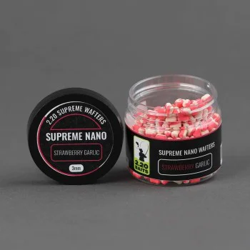 Критично балансирани дъмбели 2.20 Baits Supreme Nano Wafter White - Pink Strawberry & Garlic 3 mm 50 ml