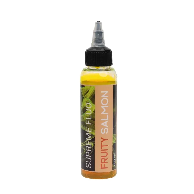 Гел ароматизатор - пушек 2.20 Baits Fluo Supreme Liquid Attractant Fruity & Salmon - Green & Orange 100 ml