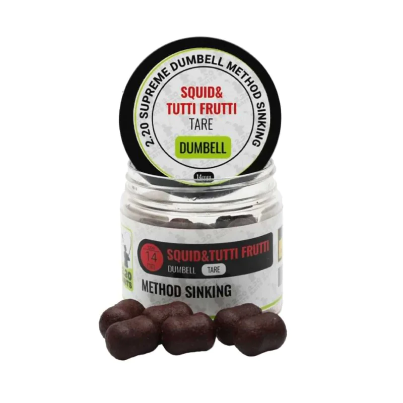 Дъмбели за стръв 2.20 Baits Supreme Method Sinking Dumbell Hard 14 mm Squid & Tutti Frutti 100 ml