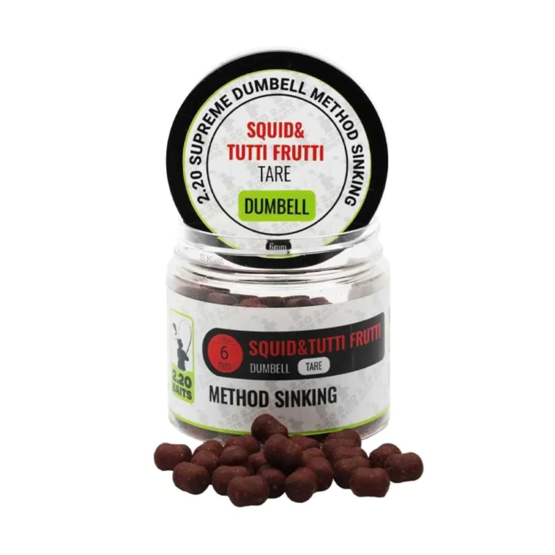 Дъмбели за стръв 2.20 Baits Supreme Method Sinking Dumbell Hard 6 mm Squid & Tutti Frutti 100 ml