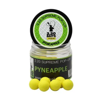 Плуващи топчета 2.20 Baits Pop-Up Supreme Yellow 16 mm Pineapple 100 ml