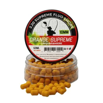 Пушещи критично балансирани дъмбели 2.20 Baits Wafter Supreme Fluo Orange Honey & Strawberry 10 mm 50 ml
