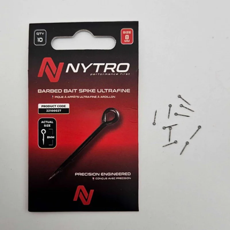 Щифт за стръв NYTRO Barbed Bait Spike Ultrafine 0.4x8mm