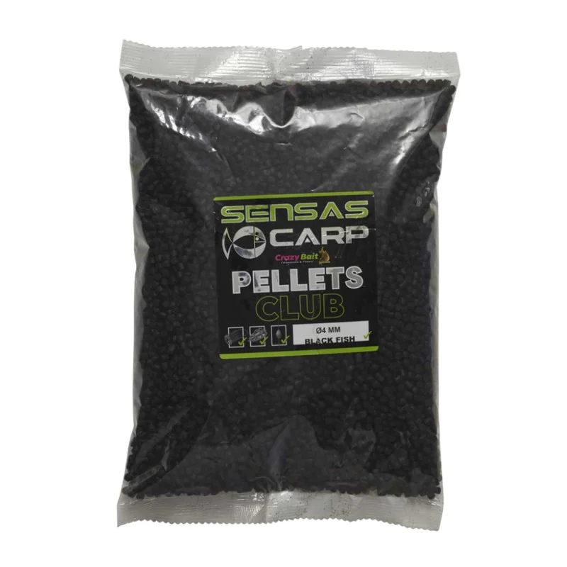 Пелети SENSAS Pellet Club Black Fish 4mm 1kg