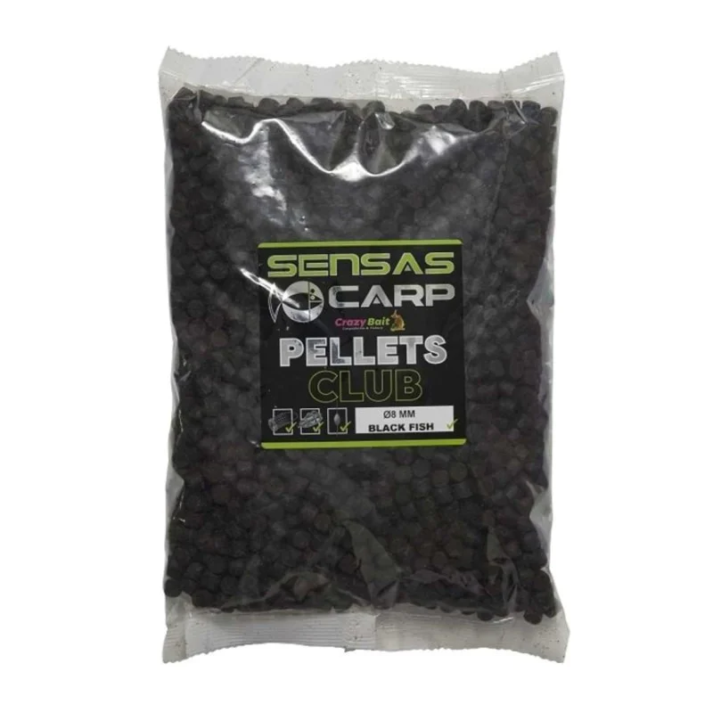 Пелети SENSAS Pellet Club Black Fish 8mm 1kg