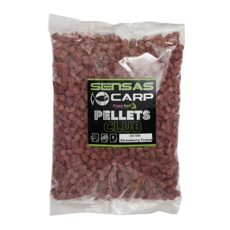 Пелети SENSAS Pellet Club Strawberry 8mm 1kg