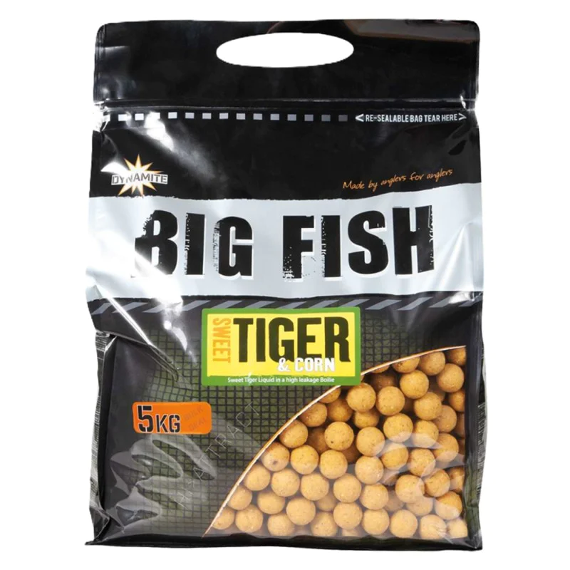 Протеинови топчета DYNAMITE BAITS Big Fish Sweet Tiger and Corn 5kg