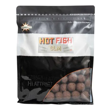 Протеинови топчета DYNAMITE BAITS Hot Fish and GLM Boilie 1kg