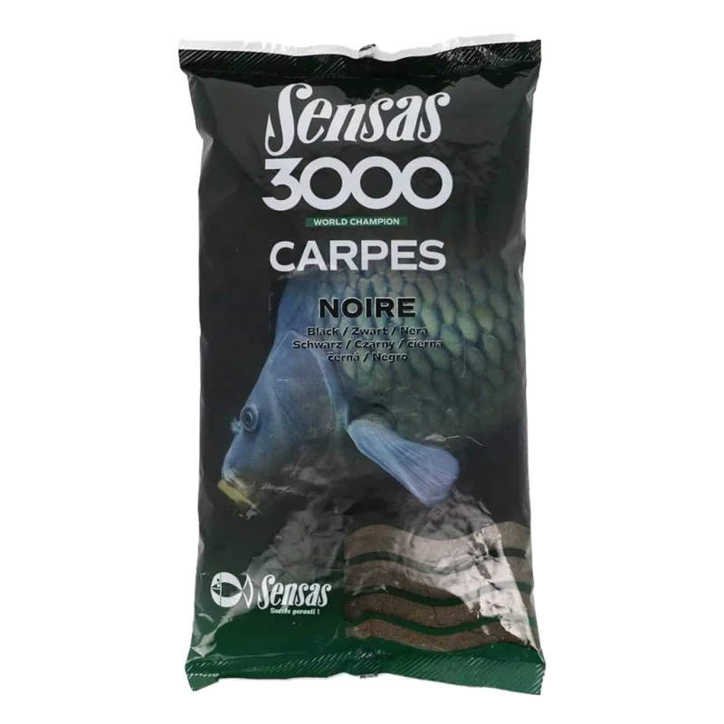 Захранка SENSAS 3000 Carpes et Gros Poissons Noire 1kg