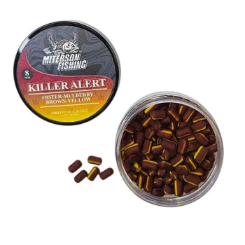 Балансирана стръв MITERSON Premium Wafters 8mm Killer Alert Oister-Mulberry Brown