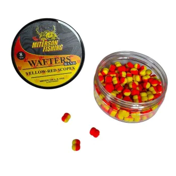 Балансирана стръв MITERSON Premium Wafters Band 8mm Yellow-Red Scopex