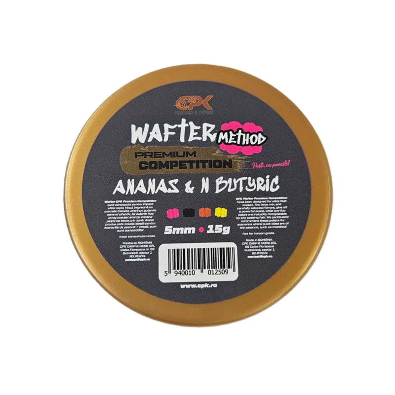Неутрални дъмбели CPK Wafters Competition Mini Method Pineapple-N-Butyric 5mm 15g