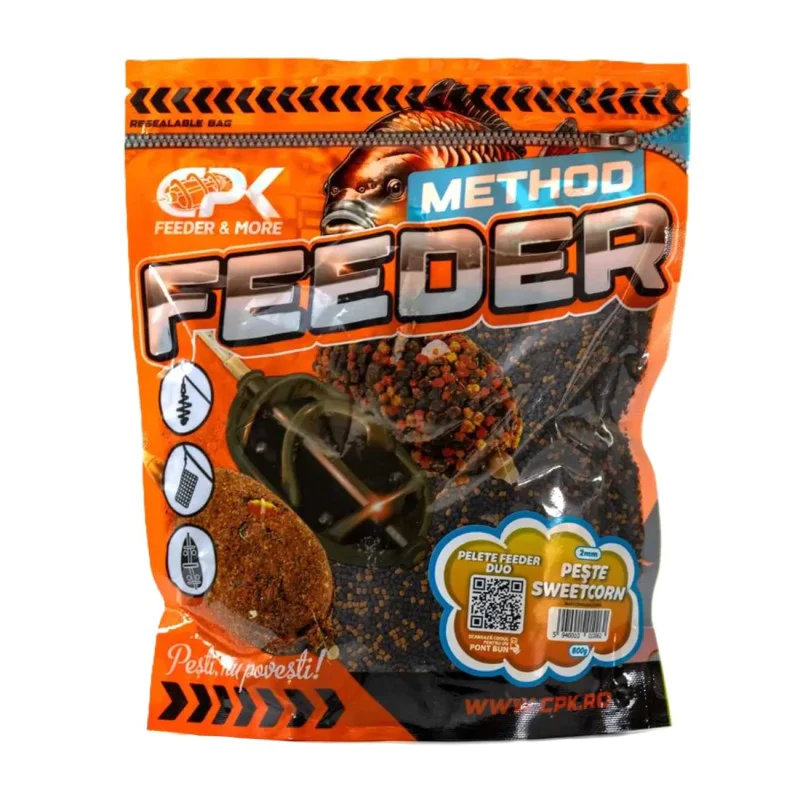 Пелети за фидер риболов CPK Pelete Feeder Duo Fish & Sweetcorn 2mm 800g