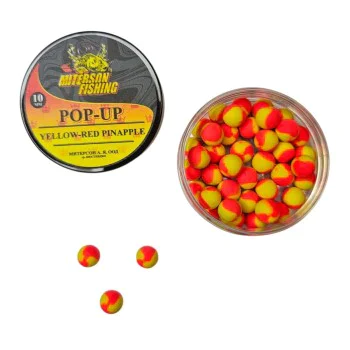 Плаваща стръв MITERSON Premium Pop-Up 10mm Yellow-Red Pineapple