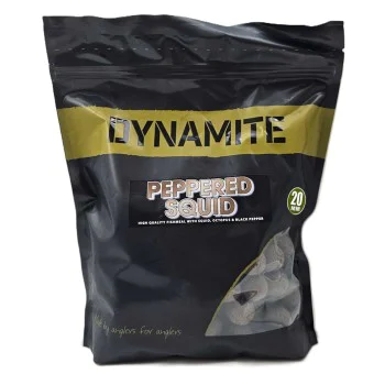 Протеинови топчета DYNAMITE BAITS Peppered Squid Boilies 20mm 1kg