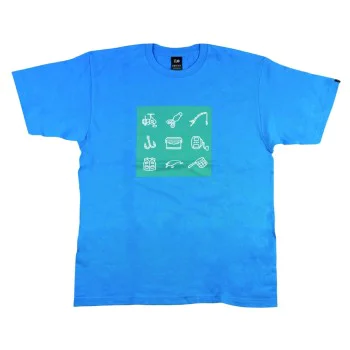 Тениска DAIWA T-Shirt Print Turquoise
