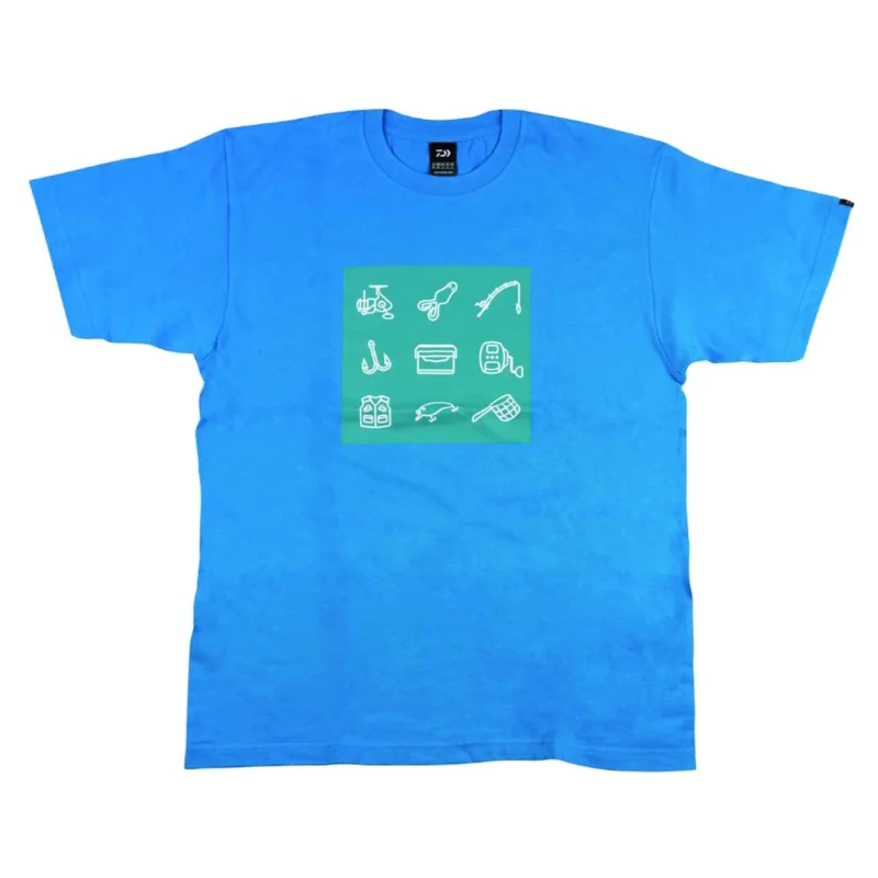 Тениска DAIWA T-Shirt Print Turquoise
