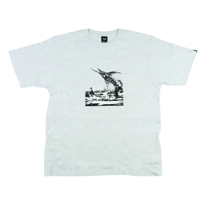 Тениска DAIWA T-Shirt Sword Fish Ash Gray