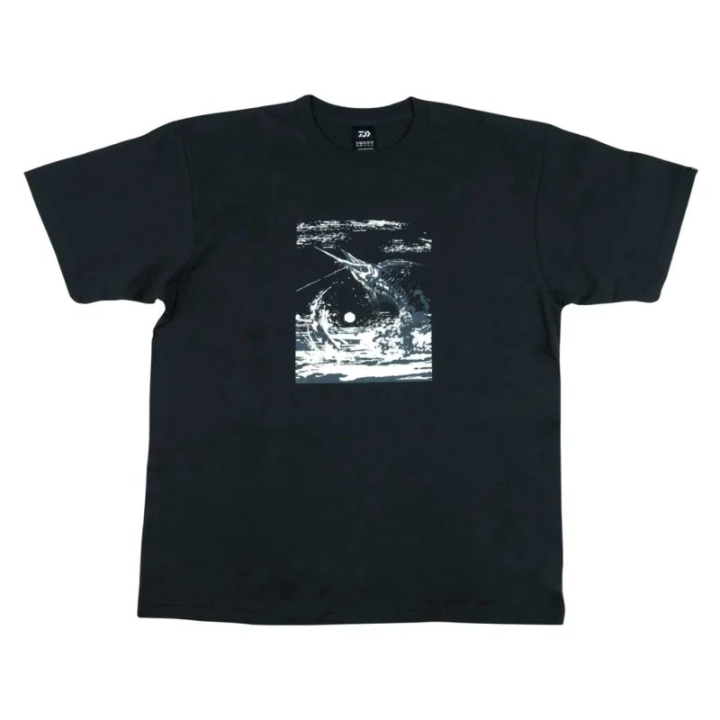 Тениска DAIWA T-Shirt Sword Fish Smoke Black