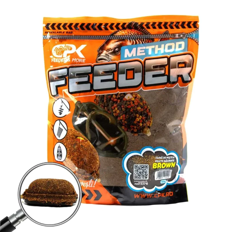 Захранка CPK Groundbait Method Feeder Fish Meal & Ground Pellets Brown 900g