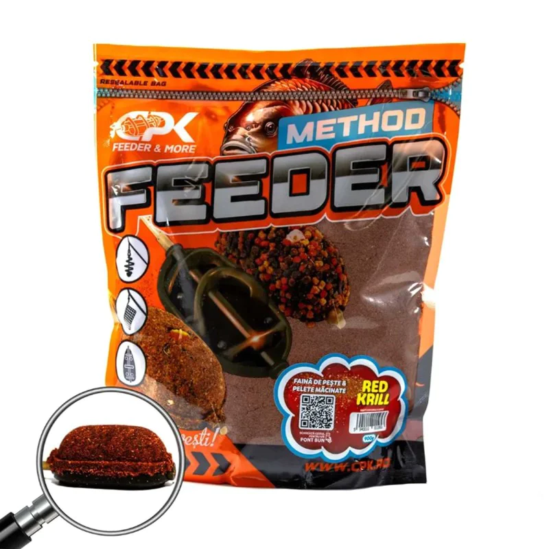 Захранка CPK Groundbait Method Feeder Fish Meal & Ground Pellets Red Krill 900g