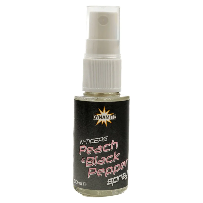 Ароматизиращ спрей DYNAMITE BAITS N-Ticers Peach and Black Pepper Spray 30ml