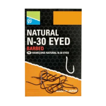 Единични куки PRESTON Natural N-30 Eyed