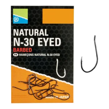Единични куки PRESTON Natural N-30 Eyed