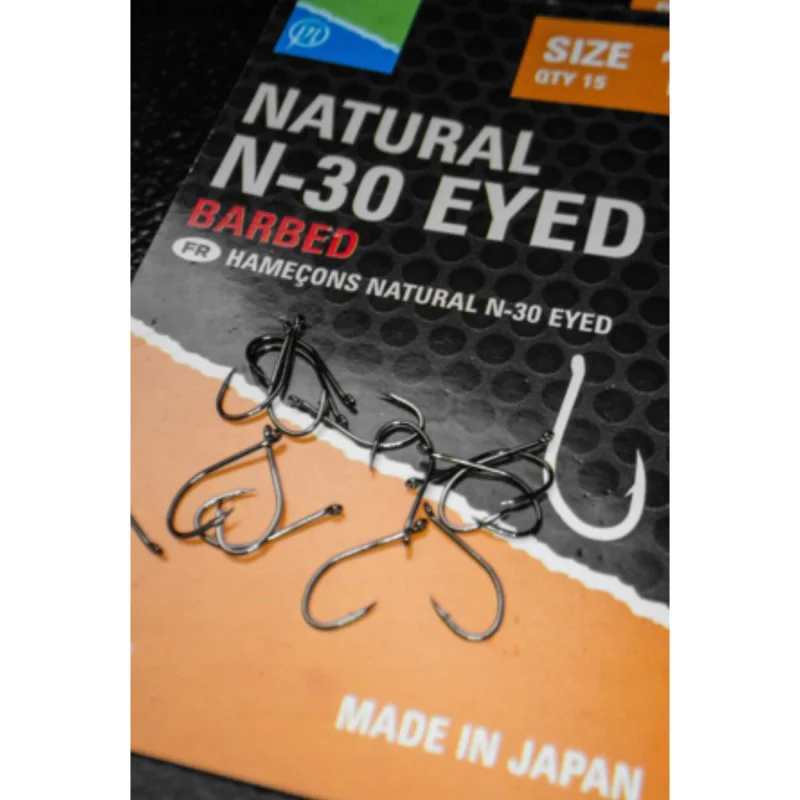 Единични куки PRESTON Natural N-30 Eyed