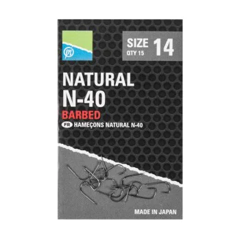 Куки единични PRESTON Natural N-40