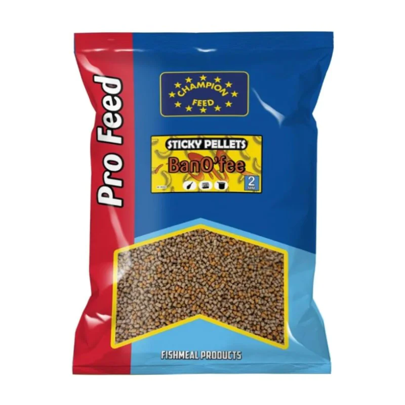 Пелети за фидер риболов CHAMPION FEED Sticky Pellets 2mm Banofee 650g