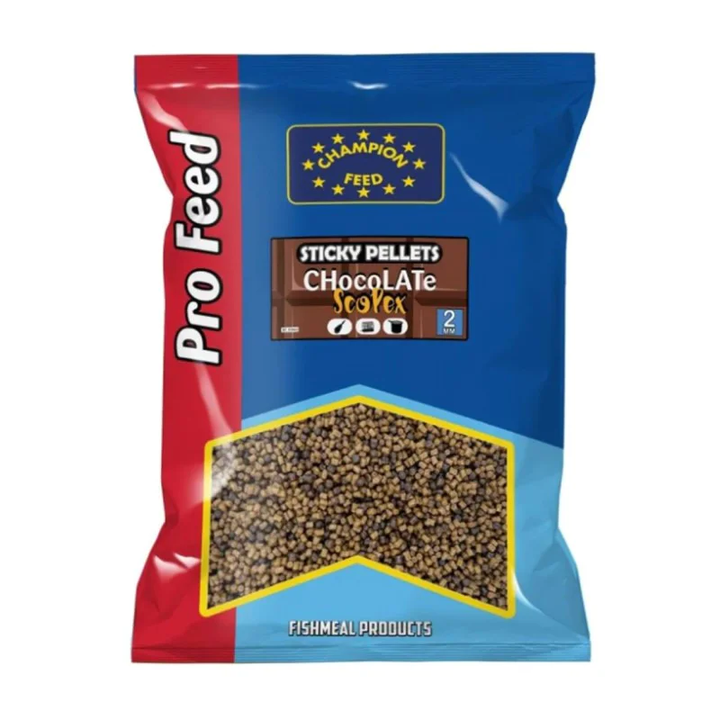 Пелети за фидер риболов CHAMPION FEED Sticky Pellets 2mm Chocolate Scopex 650g