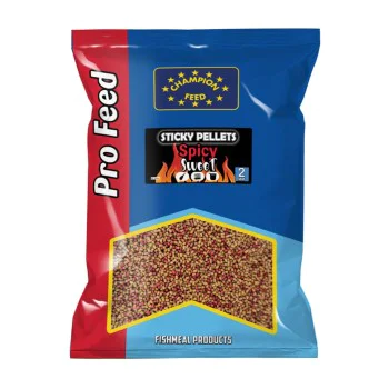 Пелети за фидер риболов CHAMPION FEED Sticky Pellets 2mm Spicy Sweet 650g