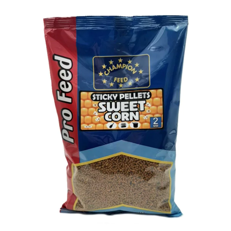 Пелети за фидер риболов CHAMPION FEED Sticky Pellets 2mm Sweet Corn 650g