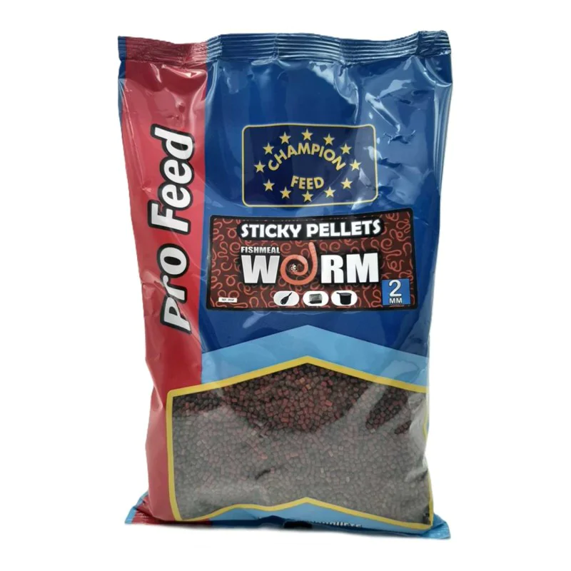 Пелети за фидер риболов CHAMPION FEED Sticky Pellets 2mm Worm 650g