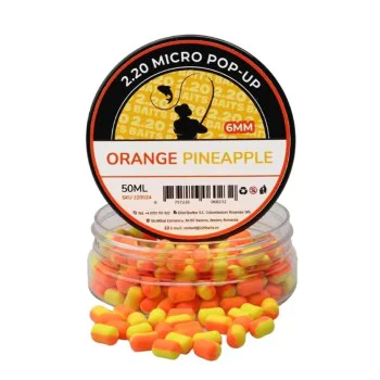 Плуващи дъмбели 2.20 Baits Pop-Up 6 mm Orange - Pineaplle 50 ml