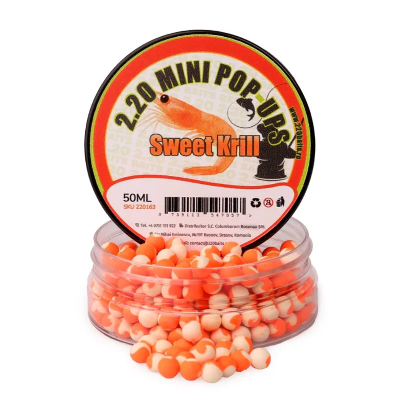 Плуващи топчета 2.20 Baits Mini Pop-up Sweet Krill 5.5mm 50ml