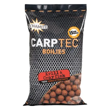 Протеинови топчета DYNAMITE BAITS Krill and Crayfish Carp Tec Boilies 15mm 1.8kg