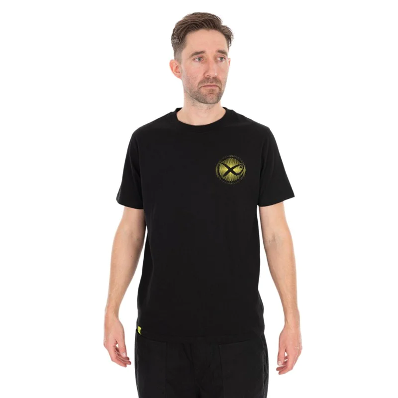 Тениска MATRIX Large Fade Logo T-Shirt Black/Lime