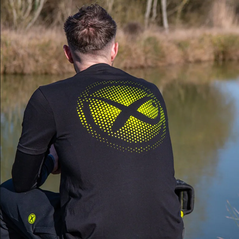 Тениска MATRIX Large Fade Logo T-Shirt Black/Lime