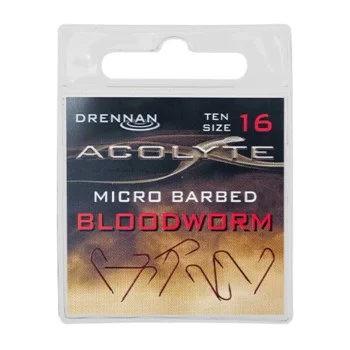Куки с контра DRENNAN Acolyte Micro Barbed Bloodworm Hooks